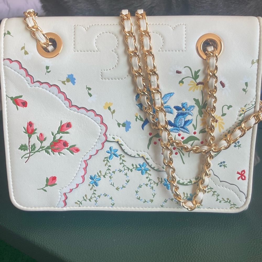 Tory Burch Afternoon Tea Shoulder Bag with Chain Strap